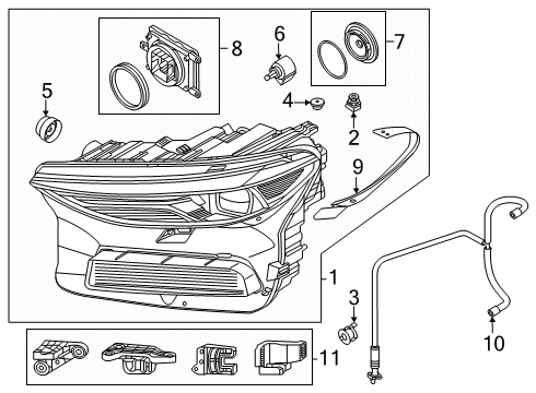 2025 Audi SQ6 e-tron Headlamp Components