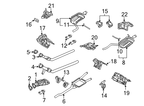 2005 Audi A4 Exhaust Components Diagram 4