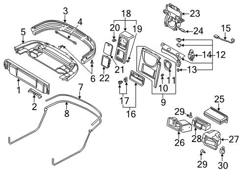 2002 Audi TT Interior Trim - Top Diagram