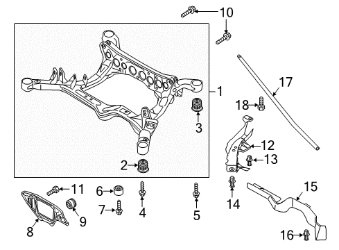 2015 Audi A7 Quattro Suspension Mounting - Rear