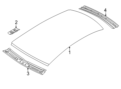 2009 Audi A4 Quattro Roof & Components Diagram 2