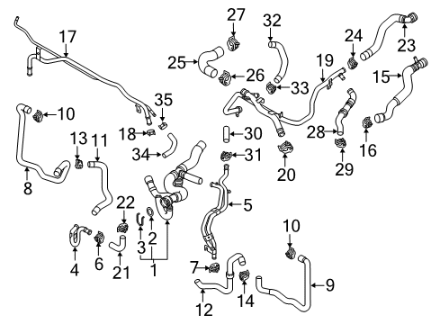 2018 Audi TT RS Quattro Hoses, Lines & Pipes Diagram