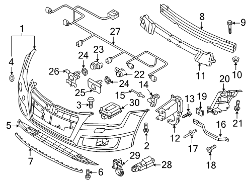 2015 Audi A7 Quattro Bumper & Components - Front