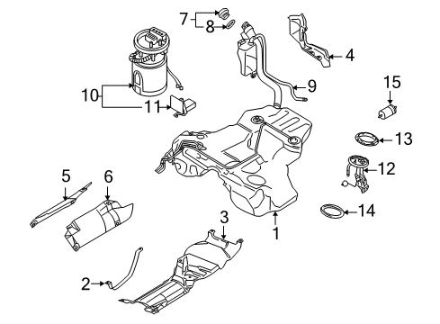 2007 Audi A4 Fuel System Components Diagram 2