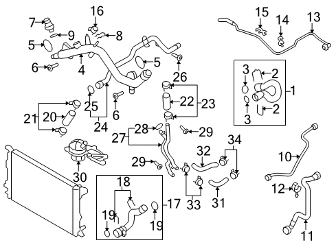 2009 Audi A5 Quattro Hoses, Lines & Pipes Diagram