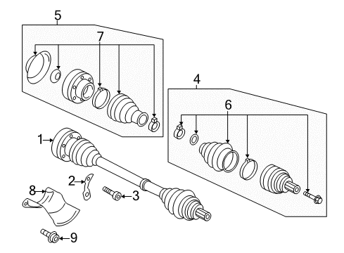 2012 Audi S5 Drive Axles - Rear Diagram 2