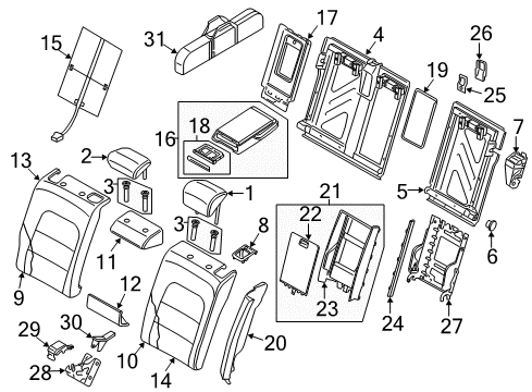 2013 Audi allroad Child Seat Bracket Cap Diagram for 8K9-887-302-4PK