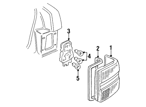 1987 Audi 5000 Quattro Tail Lamps Diagram
