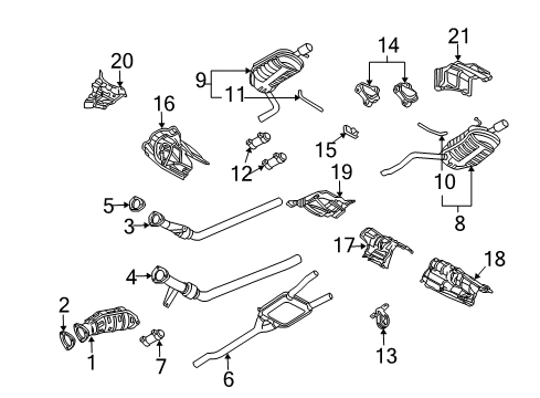 2005 Audi A4 Exhaust Components Diagram 5