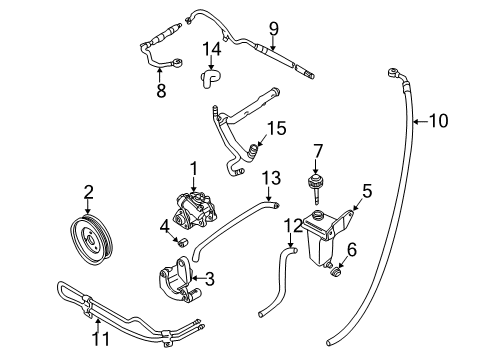 2001 Audi Allroad Quattro P/S Pump & Hoses Diagram