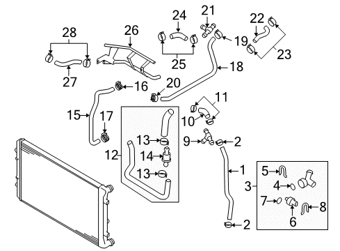 2008 Audi TT Quattro Hoses, Lines & Pipes Diagram