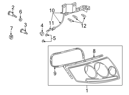 2004 Audi TT Tail Lamps Diagram