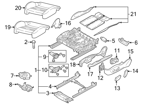2024 Audi Q8 e-tron Power Seats Diagram