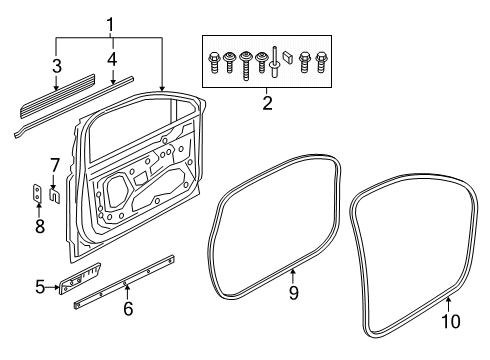 2025 Audi SQ7 Door & Components Diagram
