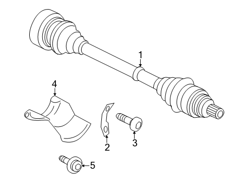 2021 Audi SQ5 Sportback Drive Axles - Rear