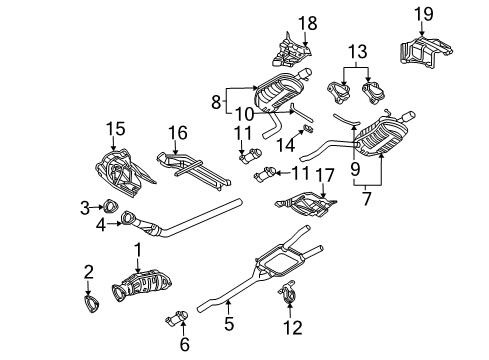 2003 Audi A4 Exhaust Components Diagram 2