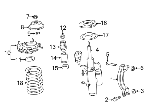 2016 Audi RS7 Struts & Components Diagram 2