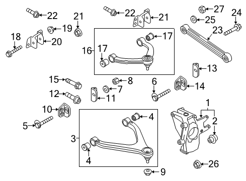 2015 Audi R8 Rear Suspension Components Diagram