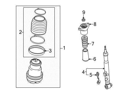 2011 Audi A6 Struts & Components Diagram 3