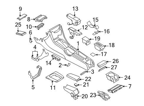 2004 Audi A4 Console Diagram 7