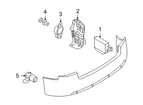 2008 Audi TT Parking Aid Diagram