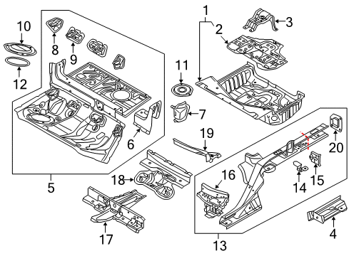2016 Audi A6 Rear Floor & Rails
