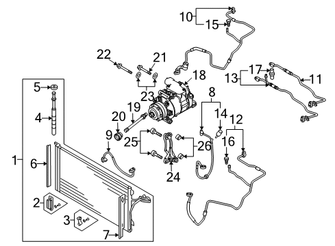 2008 Audi Q7 A/C Line Diagram for 7L6-820-750-AG