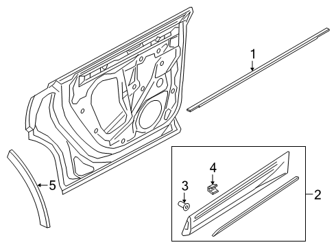 2024 Audi Q8 Exterior Trim - Rear Door
