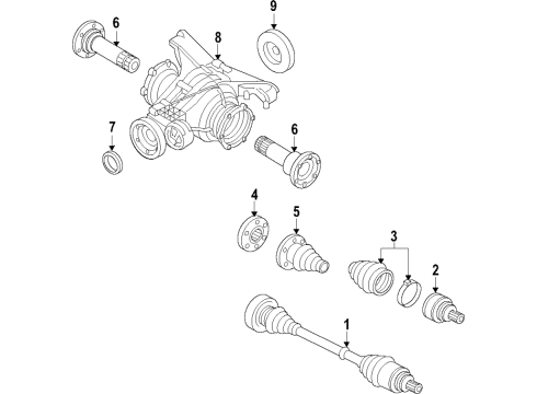 2024 Audi A4 Quattro Differential - Rear Diagram
