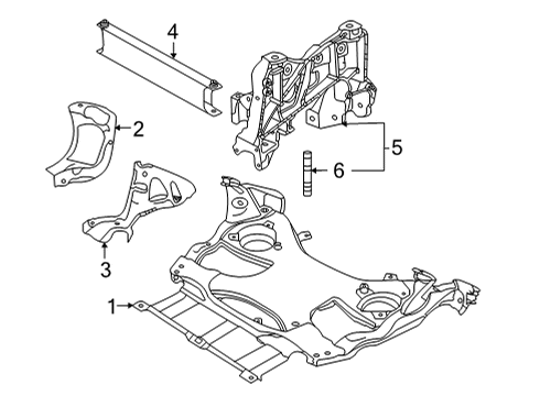 2022 Audi RS6 Avant Suspension Mounting - Front Diagram