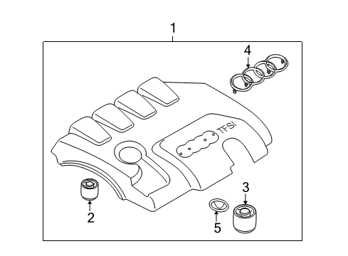 2011 Audi A5 Engine Appearance Cover Diagram