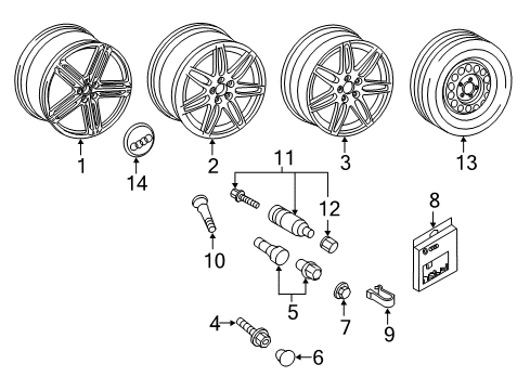 2014 Audi Q7 Wheels Diagram 4