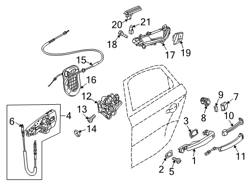 2014 Audi Q5 Rear Door Diagram 2