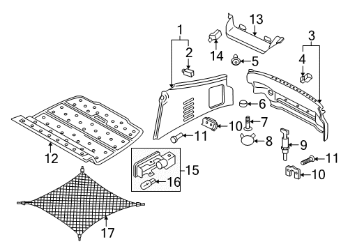2002 Audi TT Interior Trim - Rear Body Diagram 2