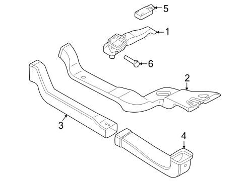 2025 Audi Q4 e-tron Sportback Outer Duct Diagram for 1EB-819-152-C