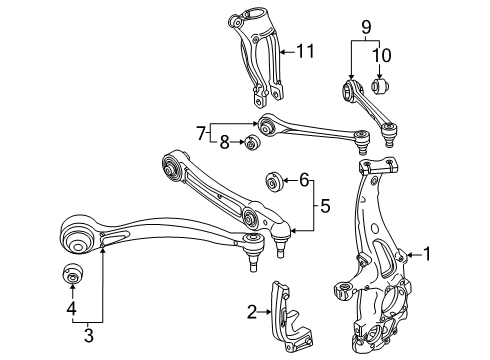 2025 Audi SQ6 e-tron Front Suspension Components