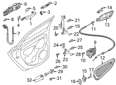 2018 Audi S3 Rear Door Diagram