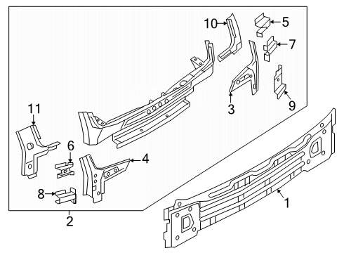 2025 Audi Q7 End Plate Diagram for 4M0-809-168-A
