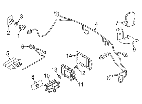 2019 Audi A8 Quattro Bumper & Components - Rear Diagram