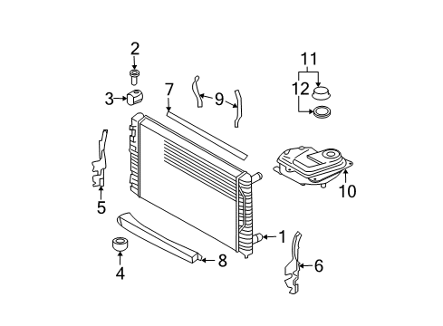 2006 Audi A4 Radiator & Components Diagram 3