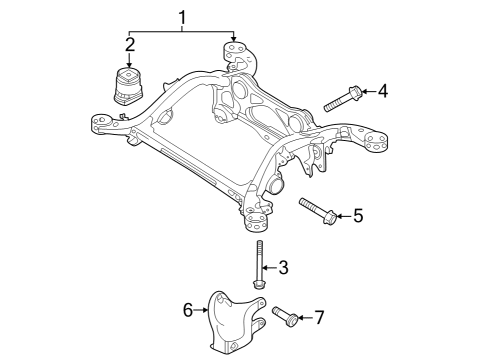 2024 Audi SQ8 e-tron Sportback Suspension Mounting - Rear