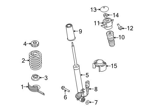 2011 Audi S5 Shocks & Components Diagram