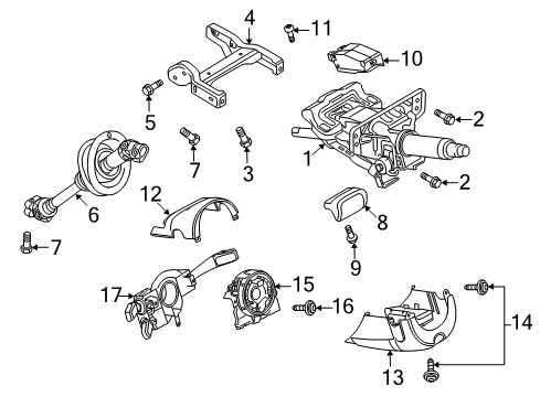 2011 Audi S5 Steering Column Assembly Diagram