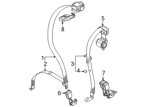 2025 Audi SQ6 e-tron Rear Seat Belts