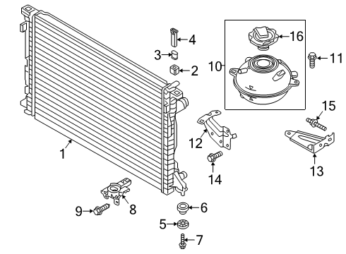 2019 Audi Q5 Radiator & Components Diagram