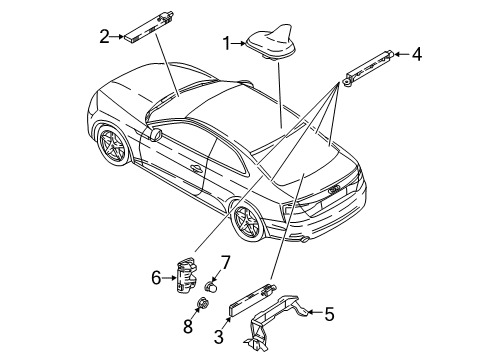 2024 Audi S5 Antenna & Radio Diagram