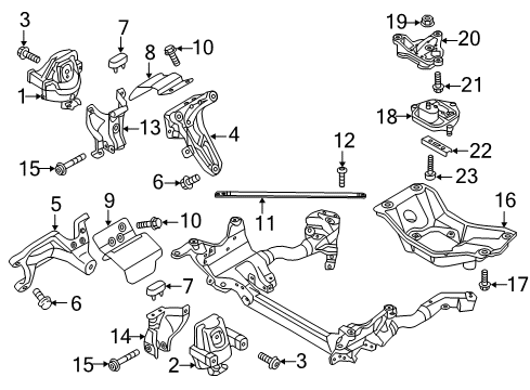 2016 Audi S5 Motor Mount Diagram for 8R0-199-381-AS