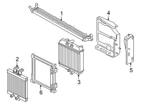 2019 Audi RS5 Sportback Radiator & Components Diagram