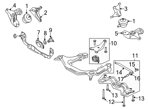 2004 Audi S4 Engine & Trans Mounting Diagram 6