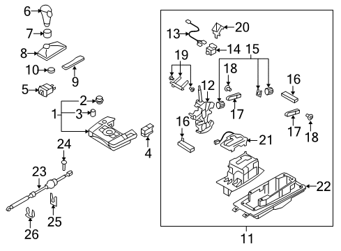 2010 Audi Q7 Gear Shift Control - AT Diagram